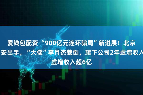 愛錢包配資 “900億元連環騙局”新進展！北京朝陽公安出手，“大佬”李月杰栽倒，旗下公司2年虛增收入超6億